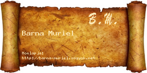 Barna Muriel névjegykártya